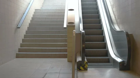 Train Station Escalators Stock Footage 56262601