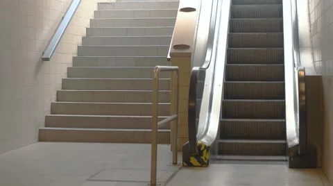 Train Station Escalators Stock Footage 56265523