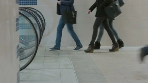Train Station Escalators Stock Footage 56268158