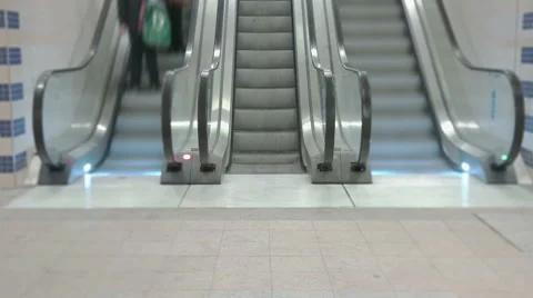 Train Station Escalators Stock Footage 56269359