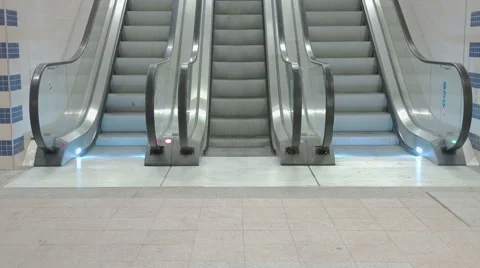 Train Station Escalators Stock Footage 56269711