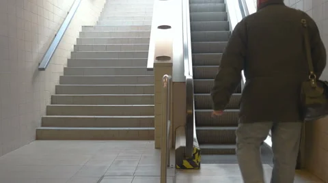 Train Station Escalators Stock Footage 56279158