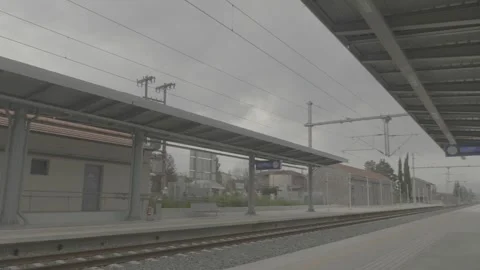 Train Station Exterior Stock Footage 262328763