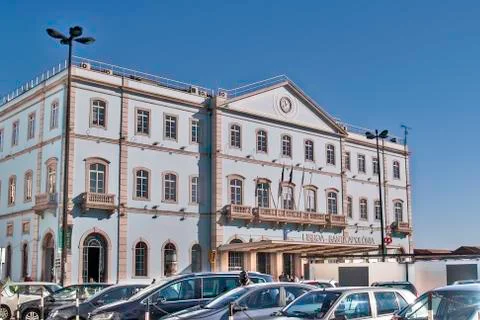 Train station facade Stock Photos