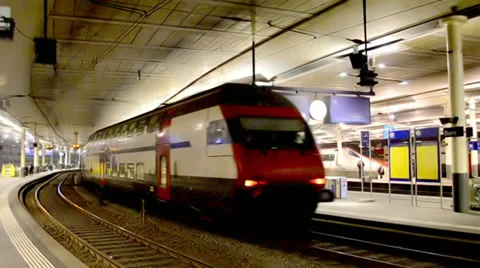 Train Station Stock Footage 32190999