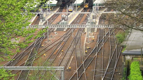 Train Station Stock Footage 37973398