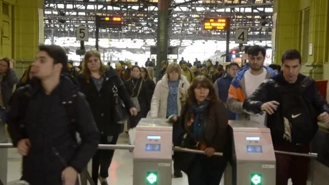 Train station Stock Footage 77277331