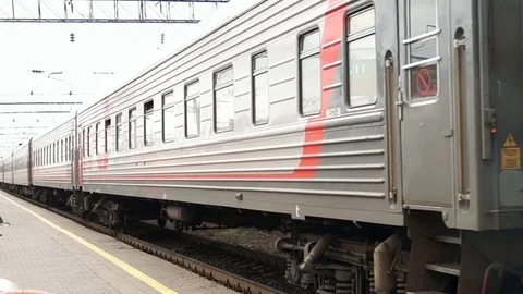 Train at the station Stock Footage 77785375