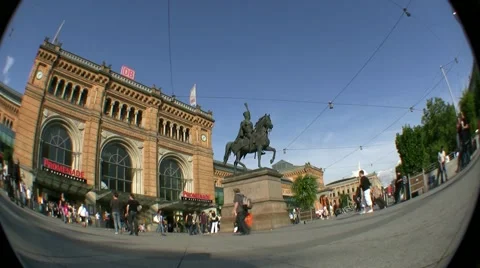 Train Station In Hannover Germany Video stock 1218552