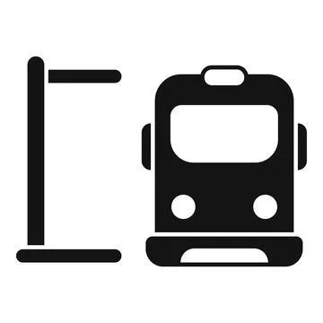 Train station icon simple vector. Railway platform Stock Illustration