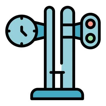 Train station icon vector flat Stock Illustration