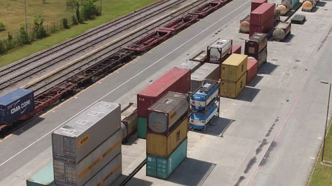 Train station industrial zone Stock-Footage 129374859