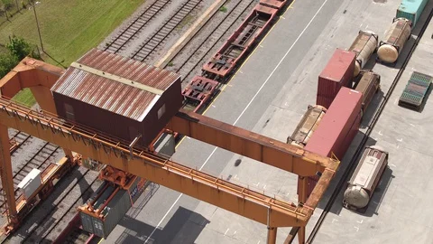 Train station industrial zone Stock-Footage 129378091