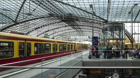 Train station inside Stock Photos