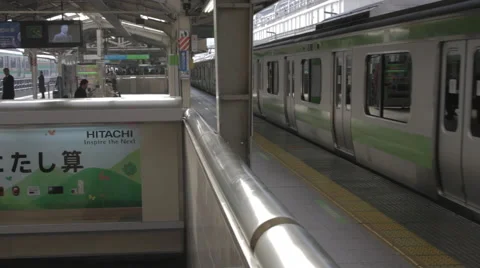 Train Station in Japan Stock Footage 52667817