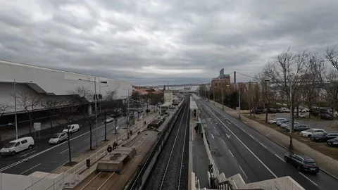 Train station in Lisbon Video stock 233202644