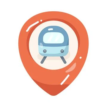 Train station location Stock Illustration