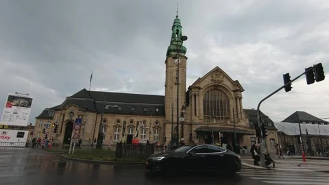 Train station in Luxembourg Stock Footage 287953737
