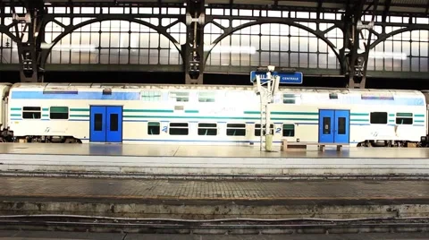 Train station in milano Stock Footage 49339999