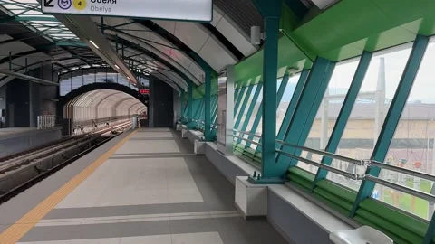 Train station next to a electrisity substation Video stock 239251121