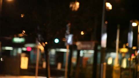 Train station at night Stock Footage 1003001