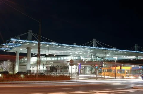 Train station by night Stock Photos