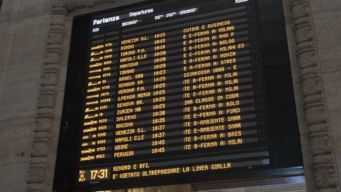 Train station panel Stock Footage 112255340