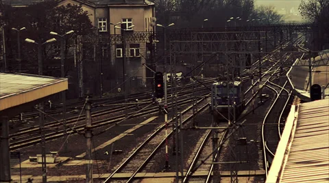 Train station panormama Stock Footage 34482344