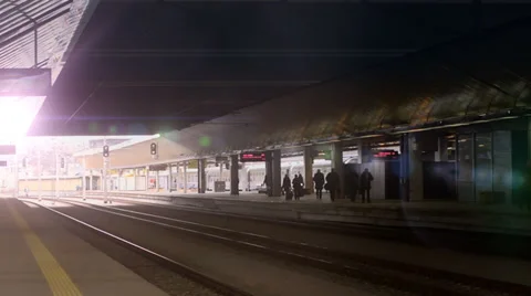 Train station panormama Stock Footage 34484460