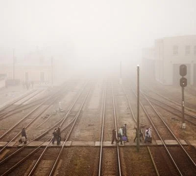 Train station with passenger Stock Photos