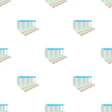 Train station pattern seamless vector Stock Illustration