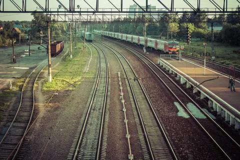 Train station Stock Photos