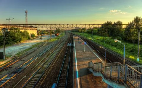Train station Stock Photos