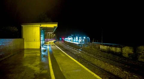 Train Station Platform Boarding Stock Photos