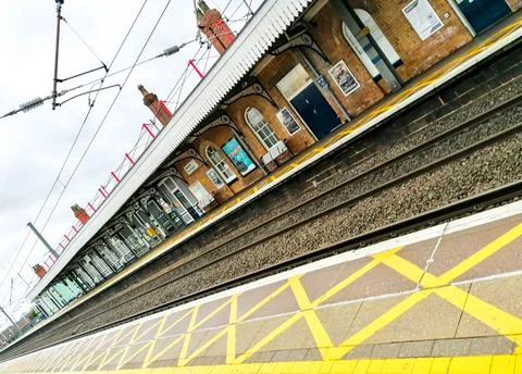 Train Station Platform Boarding Stock Photos