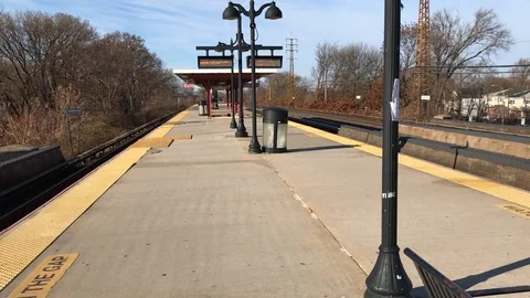 Train Station Platform traffic view Stock Footage 120649988