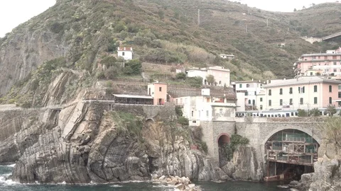 Train Station of Riomaggiore  Stock Footage 106895526