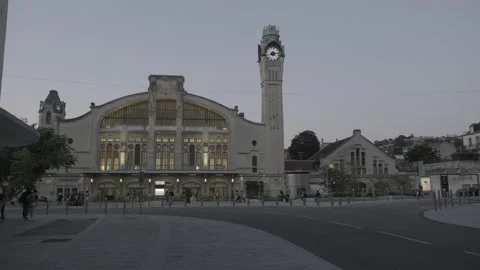 Train station in rouen Stock Footage 139172831