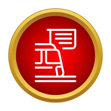 Train station schedule icon on red circle イラスト素材