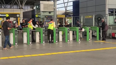 Train station services Stock Footage 303205325