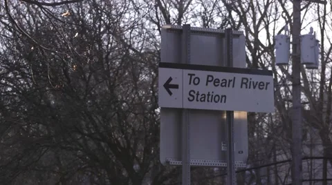 Train station sign Stock Footage 67970011