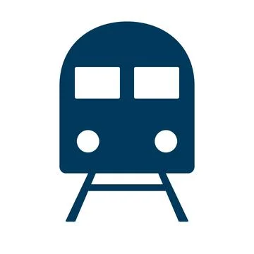 Train station silhouette icon. Vector. Stock Illustration