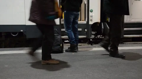 Train station - smoking and drinking man/ DSC 0031 Video stock 45559706
