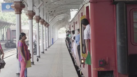 Train station in sri lanka Video stock 105358488