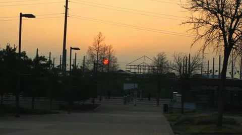 Train Station sunset Video stock 20818221