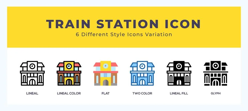Train station symbol. vector icon symbol. logo illustration. vector graphics Stock Illustration