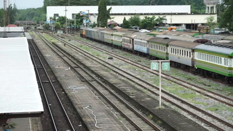 Train station in Thailand Stock Footage 131135782