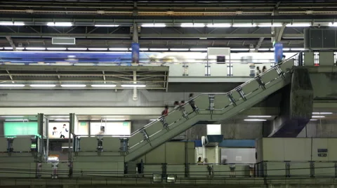 Train station , time lapse Stock Footage 60968345