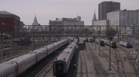 Train station timelapse Stock Footage 36762199