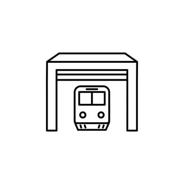 Train station train icon. Element of train station icon Stock Illustration